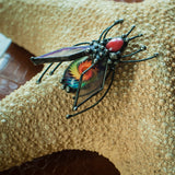 Brooch Red beetle scarab
