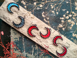 Snow Blue Moon Earrings