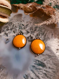 Two drops of sky in salt Earrings - yellow