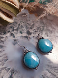 Two drops of sky in salt Earrings - blue gloss