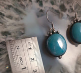 Two drops of sky in salt Earrings - blue gloss