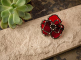 Poppy Stain Glass Brooch