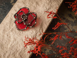 Poppy Stain Glass Brooch