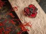 Poppy Stain Glass Brooch