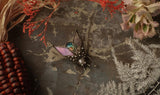 Brooch Green beetle scarab