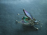 Brooch Green beetle scarab