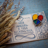 hippie brooches color heart for valentines day