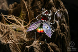 Stain Glass Brooch, vintage brooch, scarab brooch, Bug Fly Brooch, Stain Glass Brooch, Animal broche, Insect Brooch tribal jewelry, boho pin