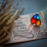 hippie brooches color heart for valentines day