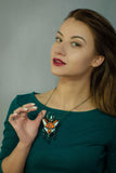 Meditative Fox Pendant
