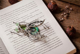 Stain Glass Brooch, vintage brooch, scarab brooch, Bug Fly Brooch, Stain Glass Brooch, Animal Brooch, Insect Brooch tribal jewelry, boho pin