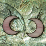 Crescent Moon Earrings Stainless Steel Earring Hooks with Spring Hypoallergenic! stain glass Witchy Earrings Festival Boho Earrings