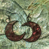 Crescent Moon Earrings Stainless Steel Earring Hooks with Spring Hypoallergenic! stain glass Witchy Earrings Festival Boho Earrings
