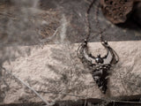 Pendant With Natural Stone - Obsidian and Moon Mirror, Black Mirror Pendant - Witchcraft Jewelry - For Men and Women Shamanic Jewelry