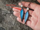 Big Lotus 7 wings, Boho Lotus, Flower Pendant, Mantra Necklace, Glass Lotus Necklace, Red necklace, Stain glass, Handcraft, Handmade