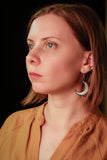 Milky Crescent Moon Earrings