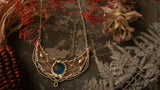 Sterling Silver Surface- Pendant Crescent Moon with iridescent stain glass.Modern juwelry, Boho Accessory, lunar necklace, elf Luna