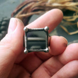 Mirror Square Ring, , Geometric, gift for here, bestfriend gift, for girlfriend, birthday gift, squared, quadrant, 14 feb, valentines day