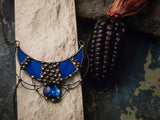 Blue Space Crescent Moons pendant