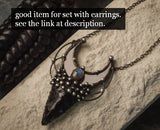 Earrings from Natural Stone- Obsidian and labrodorite, Witchcraft Jewelry, Shamanic Jewelry, dark style, black arrowhead
