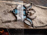 Charitable help !!!! Stain glass Handmade Pendant Blue Fox, jewelry for charity, Nature Jewelry, Fox Head
