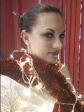Chinese metal hair stick with clear quartz, Hair Clip