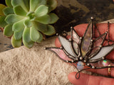Big Lotus 7 wings, Boho Lotus, Flower Pendant, Mantra Necklace, Glass Lotus Necklace, Iridescent necklace, Stain glass, Handcraft, Handmade