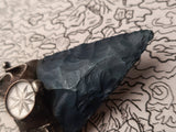 Pendant with natural stone - indian agat, magnifying glass and hand-drawn compass under another magnifying glass. For Men and Women