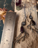 Woodland big earrings in fantasy style for nature lover