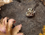 Fantastic fractal necklace from Bismuth crystal
