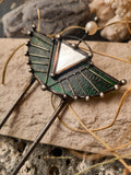 Stain Glass Green Hair Fork