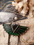 Stain Glass Green Hair Fork