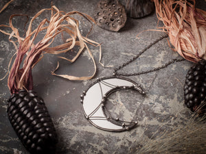 Large Crescent Moon Pendant