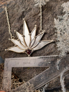 Mirror Lotus with Garnet Stone