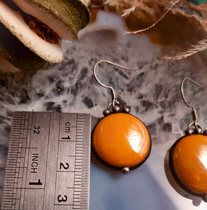 Two drops of sky in salt Earrings  - yellow