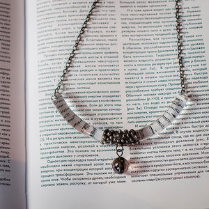 Clear Glass Moon pendant with glass ball