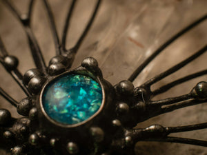 Copy of Natural Ammonite with smooky quartz