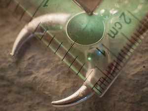 White Crescent Moon Pendant with moonstone
