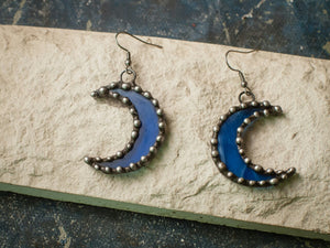 Blue Space Crescent Moons
