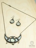 Pendant Crescent Armor and Earrings set