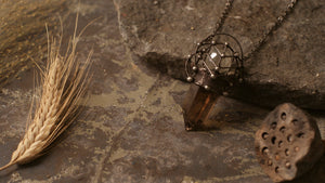 Smoky quartz, Crystal Pendant, Gemstone Pendant, Natural Rock, Healing Crystals, Witchcraft Supply Necklace, Kitchen Witch, Witch Pendulum