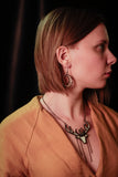 Crescent Moon Earrings with hypoallergenic Earring Hooks, Stain glass, Witchy Earrings, Festival juwelry, Boho Style, half moon shine