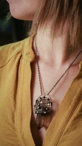 Smoky quartz, Crystal Pendant, Gemstone Pendant, Natural Rock, Healing Crystals, Witchcraft Supply Necklace, Kitchen Witch, Witch Pendulum