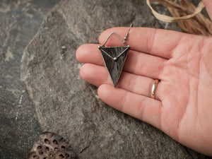 Black Triangle Earrings with hypoallergenic Earring Hooks, Stain glass, Witchy Earrings, Festival juwelry, Boho Style, Witchcraft jewelry
