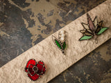 Poppy Stain Glass Brooch, vintage brooch, flowery pin, Poppy Brooch, Blooming Pin, Flower Brooch, Floral Brooch, Poppy Pin, boho pin