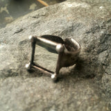 Mirror Square Ring,  , Geometric, gift for here, bestfriend gift, for girlfriend, birthday gift, squared, quadrant, 14 feb, valentines day