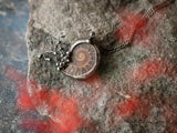 Natural ammonite fossil pendant