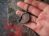 Natural ammonite fossil pendant