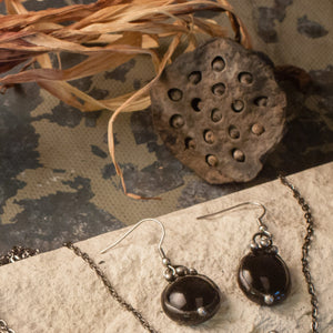 Two black drops earrings, Gothic style jewelry, witch earrings, minimalist earrings
