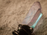 Chinese metal hair stick with pink and blue quartz